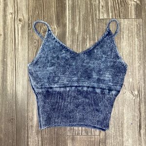 Knit crop top tank